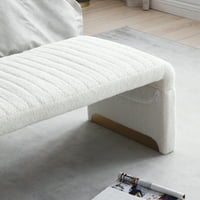 Cosotower 47.2 '' Moderna osmalna klupa, tapacirana šerpa tkanina kraj kreveta, klupa za klupe za noge