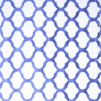 Ahgly Company Zatvoreni pravokutnik Trellis Plavi prostirke savremene površine, 2 '4 '