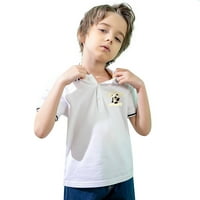 Rovga Toddler Boy Tee Tops Kids Fudbalski crtani 3D otisci Loše vrhovi Mekani kratki rukav majica Tee