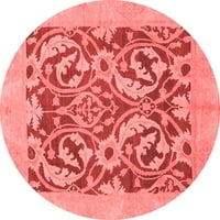Ahgly Company u zatvorenom okruglom sažetkom Crvene moderne prostirke, 7 'okruglica