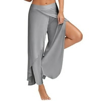 Dadaria joga hlače Žene struk široke noge Flowy Hlačeve Ležerne ljetne duge labave joge hlače vojska