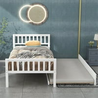 & Vico Twin krevet s tropojama, puno drvena Twin Veličina platform sa drvenim krevetom sa uzglavljem
