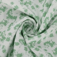 Ernkv ženski trendi slobodni čizme Cleance cvjetni tiskovi kratkih rukava kratki rukav košulje Elegantne casual vintage odjeće modni ljetni zeleni l