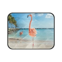 Tri flamingosa na plaži kućni ljubimac mačji krevet piškim jastučićima mat jastuk za ottove psiklketi