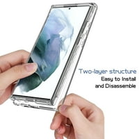 Dteck za Samsung Galaxy S Ultra CASE Clear Full Body Rotid Gradijent prozirni TPU otporni na poklopac