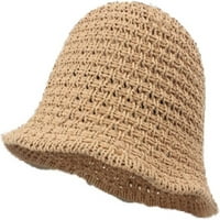 KokoPeants kašika za žene Dame otporne na habanje izdubljeno izdubljeno pleteni ribolovski šešir za