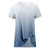 Homenesgenics Womens Tops Clearence Under $ cool ženska modna tiskana V rect kratka rukava majica Bluza