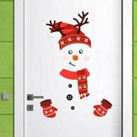 Dido Božićne zidne naljepnice naljepnice za božićne šljokice za snjegović, naljepnice za hladnjak Kućni