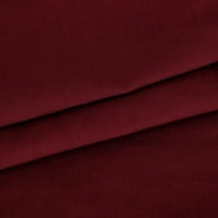 Voncos izlaska vrhovi za žene V izrez pamuk posteljina smeđa plus veličina pune boje opuštene majice