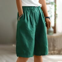 Ženske zveške kratke hlače Ležerne ljetne kratke hlače Labave elastične udobne kratke hlače visoke struk