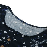 Pudcoco jesenski ženski gubitni vrhovi dugih rukava s prednjim gumbom širine bluza