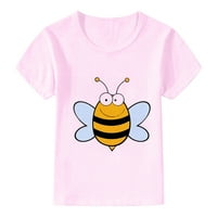 Lilgiuy Toddler Kids Actional crtiatoon Print vrhovi majica kratkih rukava za ljeto