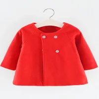 Pamučna jakna od pune boje sa dvostrukim grudima za djecu za bebe u dobi od 2- Držite toplo zimi