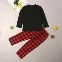 Mioliknya Božićni koji odgovara porodičnoj pidžami postavljeno dugih rukava Festival Top + hlače za