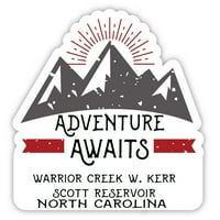 Warrior Creek W. Kerr Scott Reservoir Sjeverna Karolina Suvenir Vinil naljepnica za naljepnicu Avantura čeka dizajn