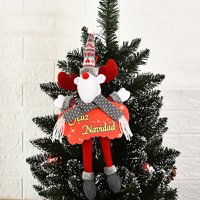 Božićna ploča plišana ukras božićni ukras plišana igračka santa snjegovička ukras za ukrašavanje božićnog