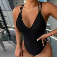 B91XZ Jedno kupaće kostimu Žene High Squik Solid Up Gruck Bikini Postavite jedno kupaće kostime kupaće
