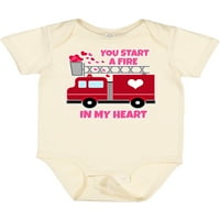 Inktastični valentinski vatrogasno vozilo bijelo i ružičasta srca poklon dječje djeteta ili dječje djece