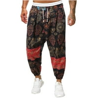 Jjayotai Muške hlače čišćenje muške duge casual sportske hlače posteljina moć pantalona za trčanje joggers