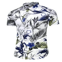 Glookwis MAN majica kratkih rukava Casual Tee Loose Hawaiian Summer Majice Revel vrat Isključite bluzu