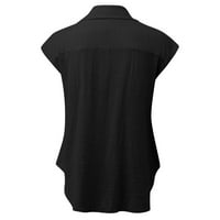 Bluza za prodaju za žene Dressy Casual Solid Boja Elegantne bluze i majice dolje Kratki rukav CALLOR