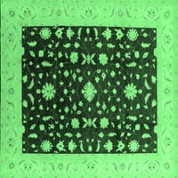 Ahgly Company Zatvoreni pravokutnik Oriental Emerald Green Tradicionalni prostirci, 7 '9 '