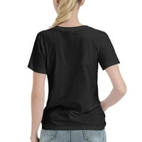 Moderna grafička ženska majica kratkih rukava, meka i rastezljiva ljetna vrha