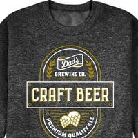 Instant poruka - tata piva Co. Craft Beer - Muški izrez posada Runov pulover