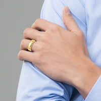14k žuto zlato Standardna težina udobnost FIT Wedding prsten Veličina 10. MAN Classic Fini nakit za