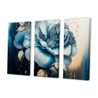 Art DesimanArt Ledeni plavi hibiskus cvjetni hibiskusni platno umjetničko otisak - paneli u. Široko