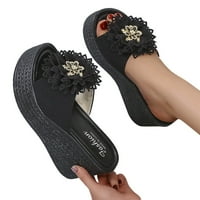 Slip na sandalama za žene modni klinovi Otvoreni nožni čvor plaža Rimske papuče cipele
