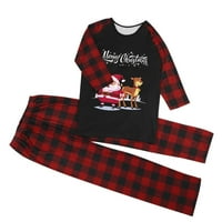 Božićna majka ispis bluza i hlače xmas porodična odjeća pidžama