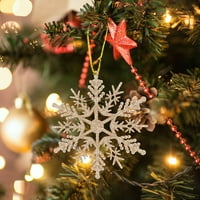 Božićni u prahu Snowflakes ukrasi Božićni ukrasi Tree Božićno stablo Snowflakes Privjesni minijaturni Valentine