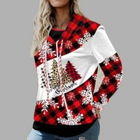 Ženska božićna pahuljica serija serija serija kućna ležerna majica za pulover ŽENE ŽENE Ljetne tunike