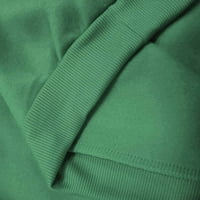 Jeseni grafički tinejdžeri za žene s dugim rukavima okrugli vrat za bluzu za ispis jeseni pulover zeleni