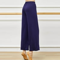 Corashan joga hlače, ženske modne hlače široke noge visoki struk ravne drape elastične vježbe hlače