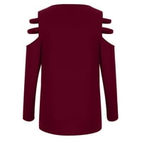 Košulje za žene Dressy Ležerne prilike V-izrez Čvrsta boja od ramena izdubljena komoda Hot Bušilica