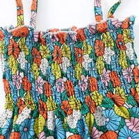 Proljetne haljine za žene Ljeto TODDLER Djevojke rukavice bez rukava Grafički ispis dječje odjeće višebojne