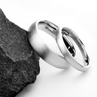 Metali nakit Bijeli volfram Carbide četkani klasični muški ženski vjenčani prsten veličine 9.5