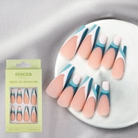 Dugi baletni umjetni nokti 3D ručno rađeni nokti za profesionalni salon za nokte 3