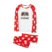 Dadaria Božićne pidžame za žene roditelj-dijete topli božićni set tiskani kućna habanja pidžama dvodijelna