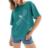 Ženske majice Prevelike majice Labavi FIT Crewneck kratki rukav je Ljetna casual Basic Tee bluza