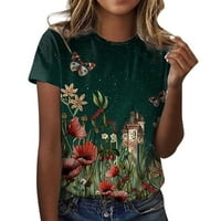 Ženska majica casual tiskana majica s kratkim rukavima Top pokloni za žene