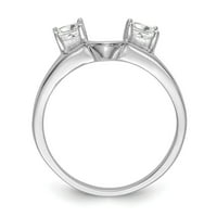 14k bijeli zlatni prsten za prsten za vjenčanje dijamantski oblog