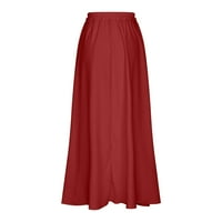 Suknje za žene plus veličine Solidne boje Žene Modni višak struka Zip suknje Rhort kožna suknja Suknja