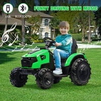 12V vožnje traktorom sa prikolicom, dječji električni vozilo, 80W dual motori odvojivi prikolica, daljinski