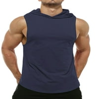 Colisha muške mišićne košulje rastegnute kapuljača za teretanu bez rukava s kapuljačom na vrhu Aktivni