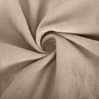 Symoidni ženski puni dužina casual hlače pamučna posteljina čišćenje visoki struk sa džepovima Čvrsti