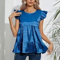 Camisole Fashion Women Ljeto Ležerne prilike kratkog rukava poulovni bluza za bluzu