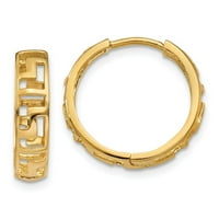 Auriga 14K žute zlatne grčke ključeve minđuše za žene za žene